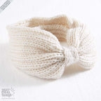 Faixa Para Cabelo com Laço Borboleta Tricotado